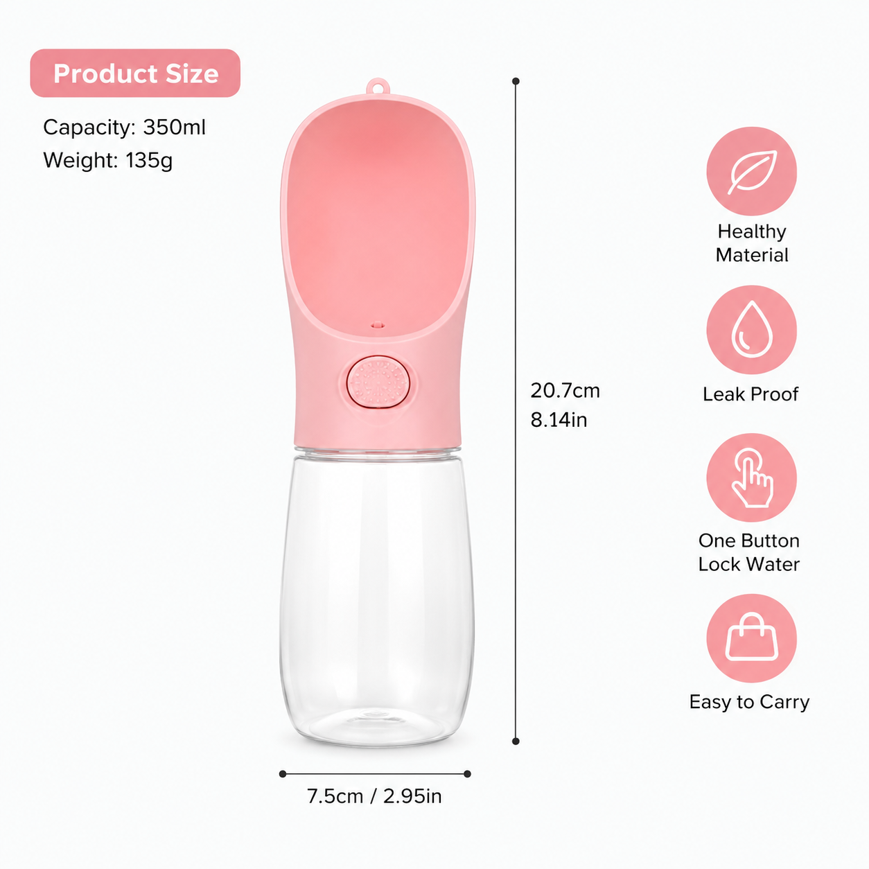 Portable Pet Water Bottle