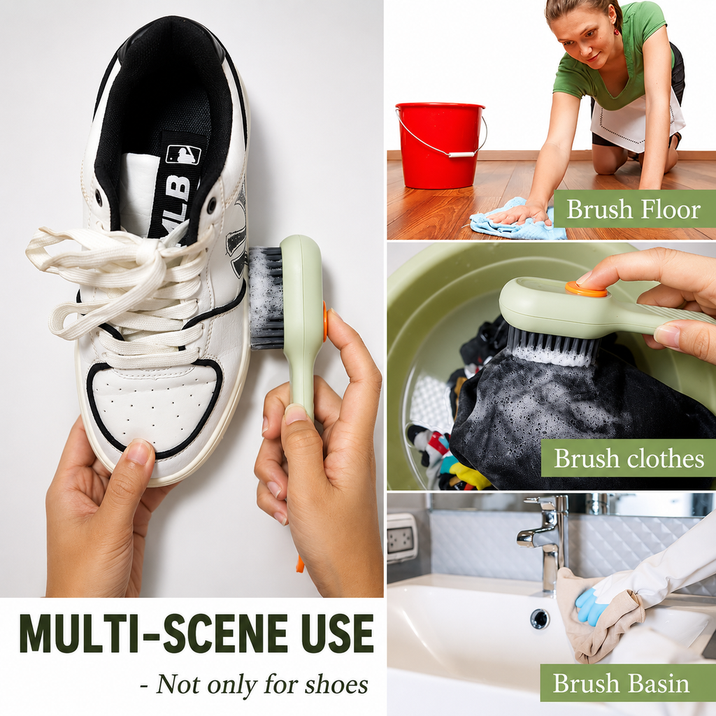 Liquid Dispensing Shoe Brush
