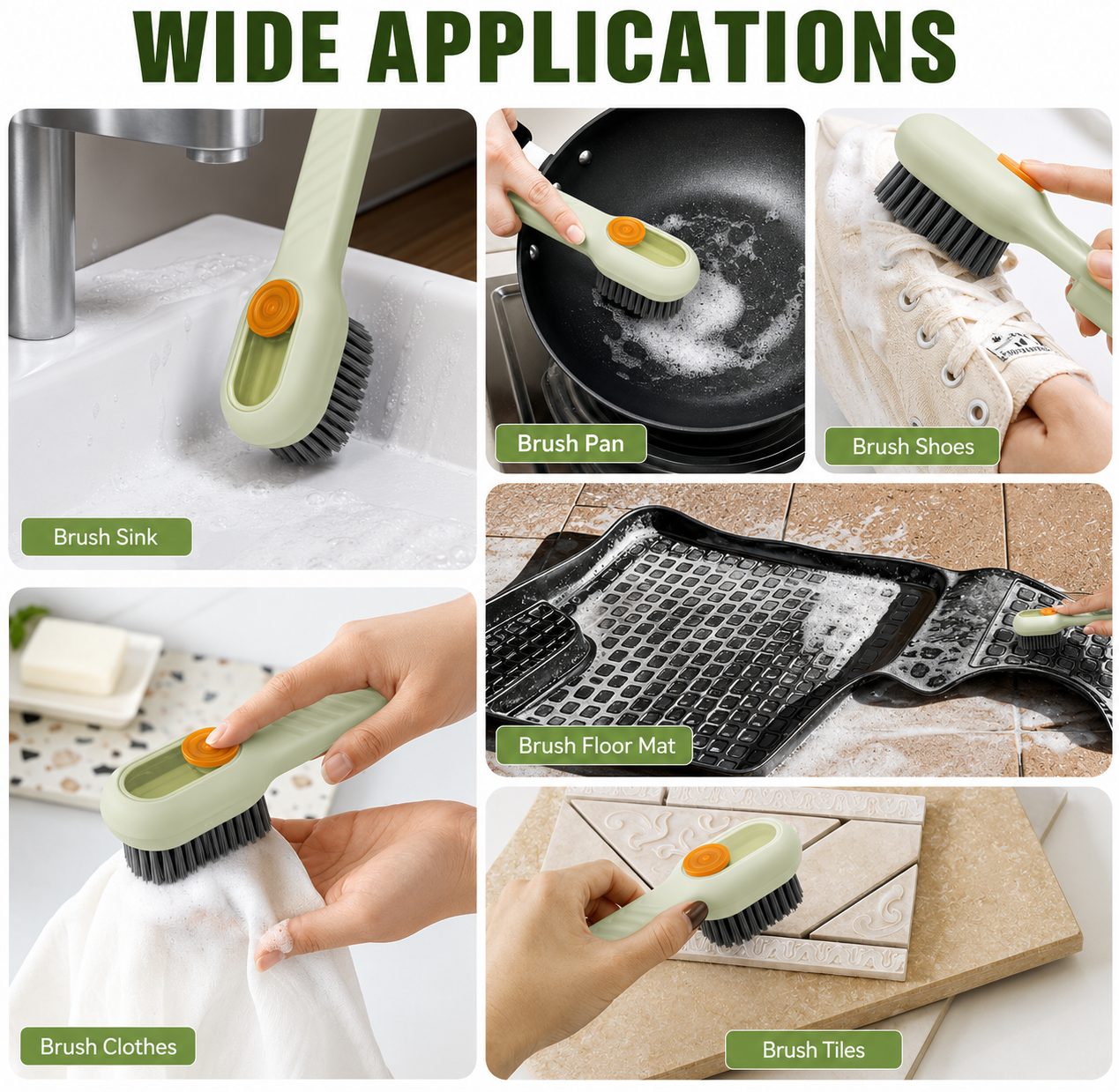 Liquid Dispensing Shoe Brush
