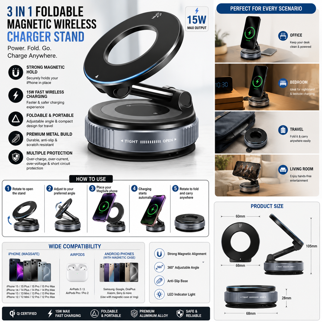 360° Magnetic Car Phone Mount