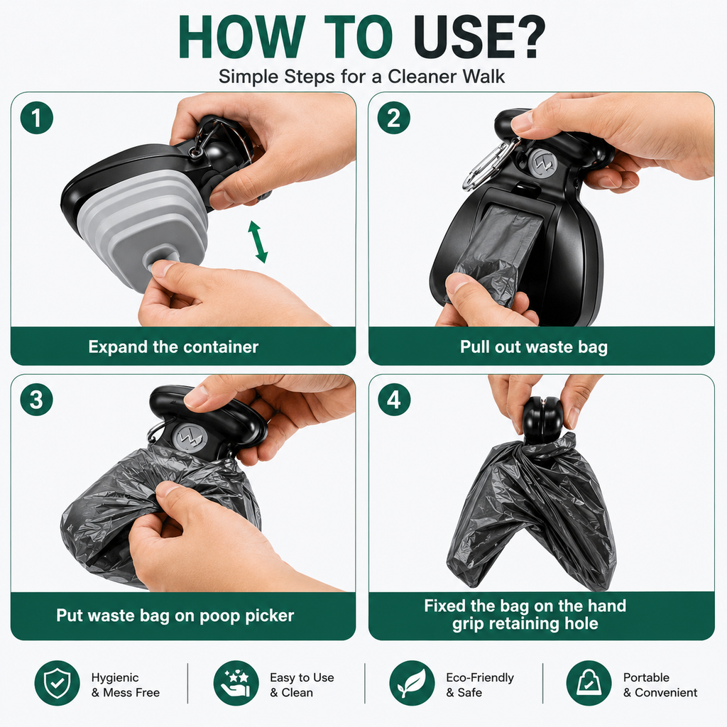 Foldable Portable Pet Poop Scooper